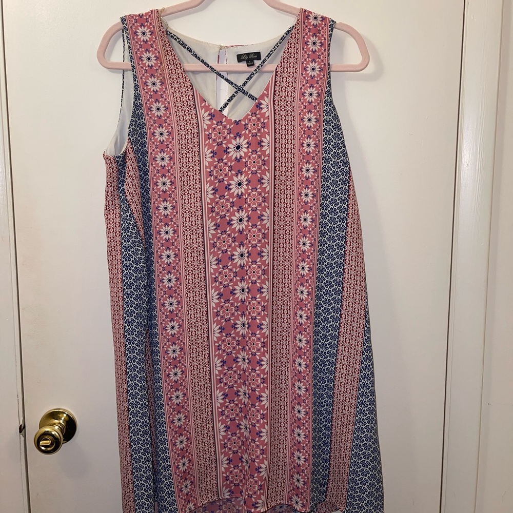 Pink Floral Dress - Large